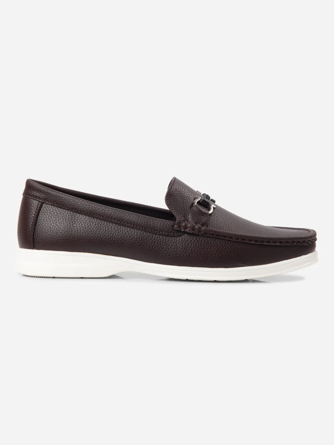 Suede Soft Men's Brown Moc Toe Casual Loafer (IX4107)