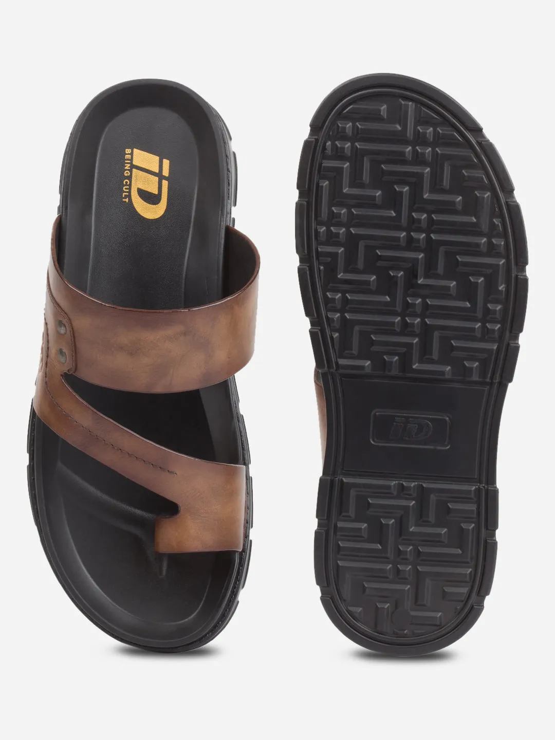 Ventilated Mesh Travel Enthusiasts Men's Brown Sandal (ID4246)
