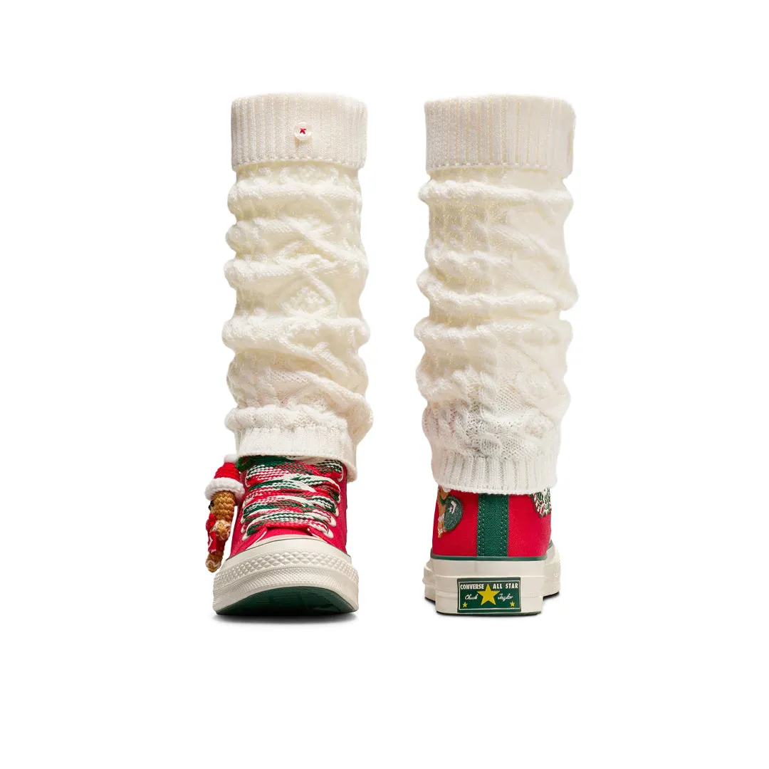 Converse -  Unisex Chuck 70 X-Mas Gingerbread & Knit Sock High Top Shoes (A12454C) Ergonomic Cold Weather