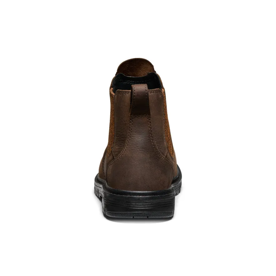 Quick Slip Women's San Jose Chelsea 90 Heel Boot (Aluminum Toe)  |  Cascade Brown/Black