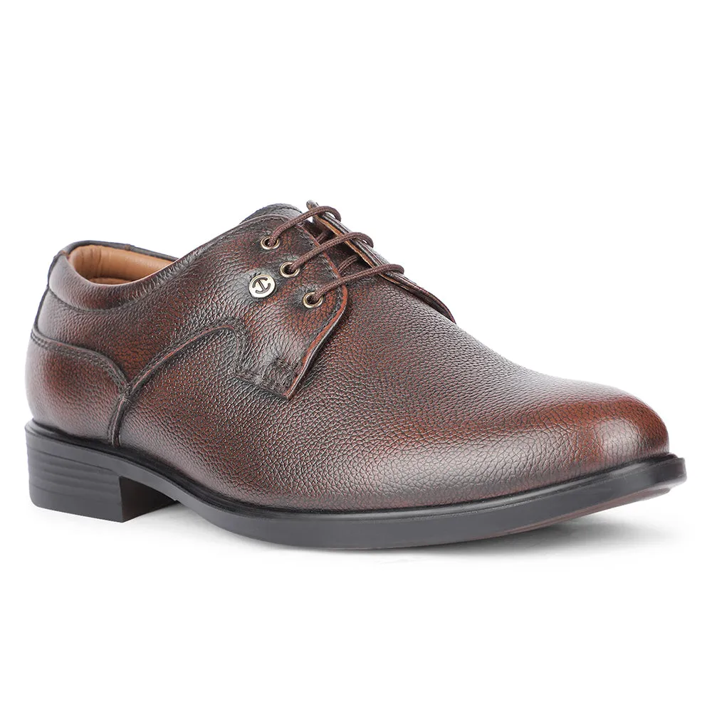 Chic Comfort Mesh Fabric Healers Formal Brown Lacing Derby Shoes For Men S201-05 By Liberty
