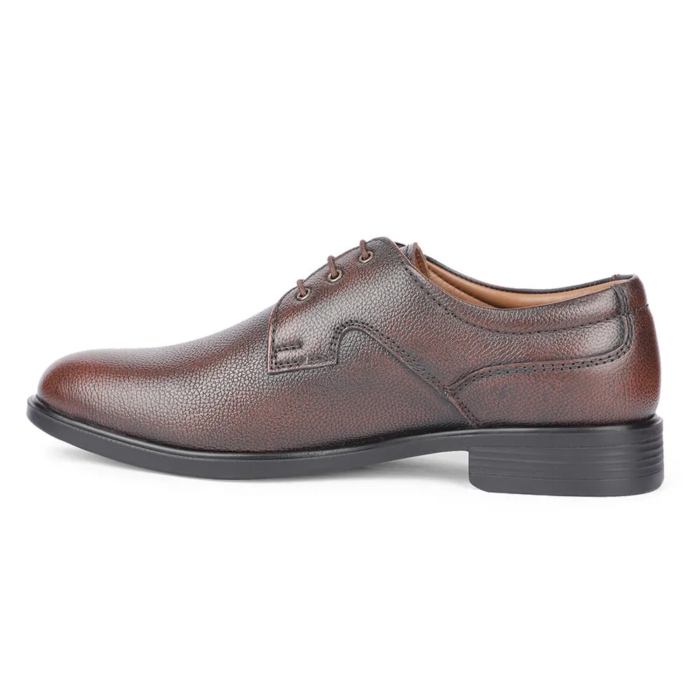 Plush Pad Healers Formal Brown Lacing Derby Shoes For Men S201-05 By Liberty