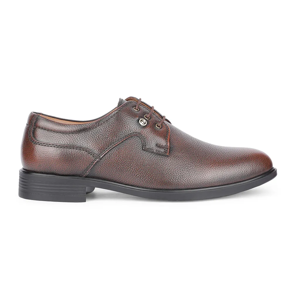 soft fit Light Knit Healers Formal Brown Lacing Derby Shoes For Men S201-05 By Liberty