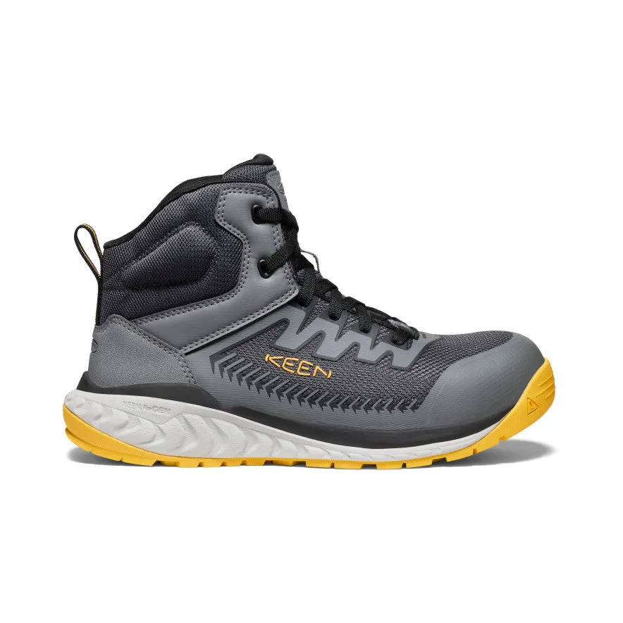 Men's Arvada Mid Work Sneaker (Carbon Toe)  |  Black/Keen Yellow Comfort support