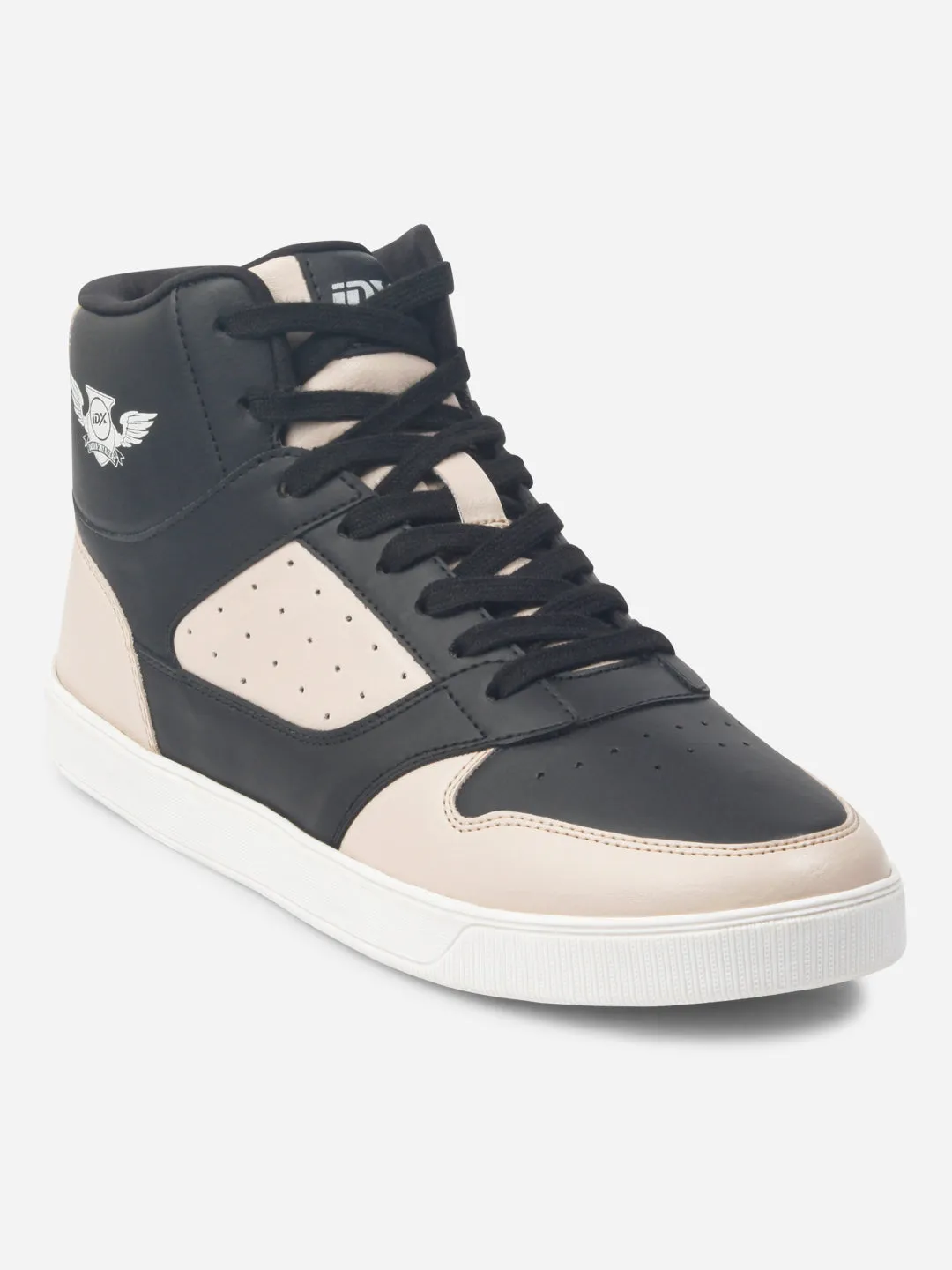 Ultra Responsive Men's Black Beige Ankle Top Lace Up Sneakers (IX6014)