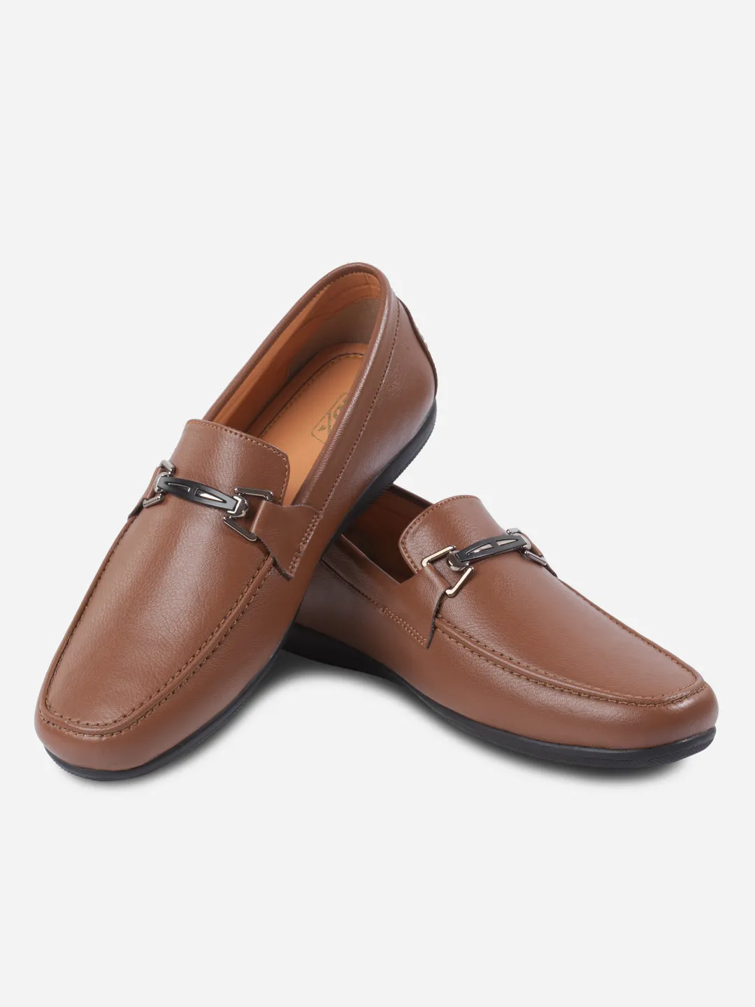 Video Look Fantasy Path Men's Tan Moc Toe Buckle Loafer (IX4117)