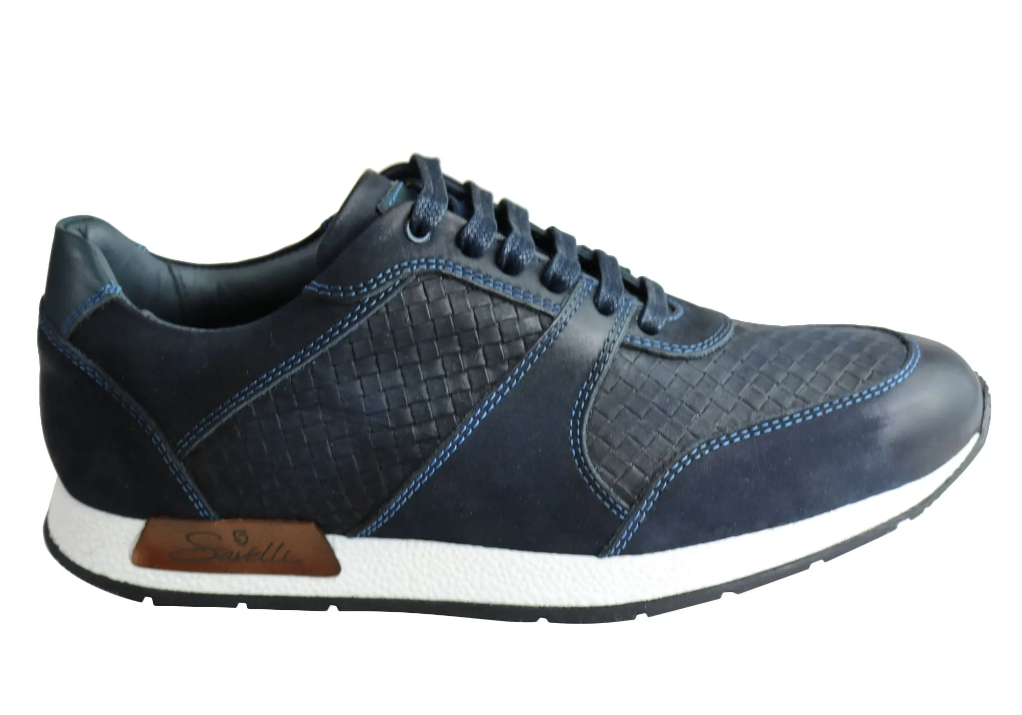 Savelli Holster Mens Leather Lace Up Casual Shoes Made In Brazil Breathable Linings No Squeeze