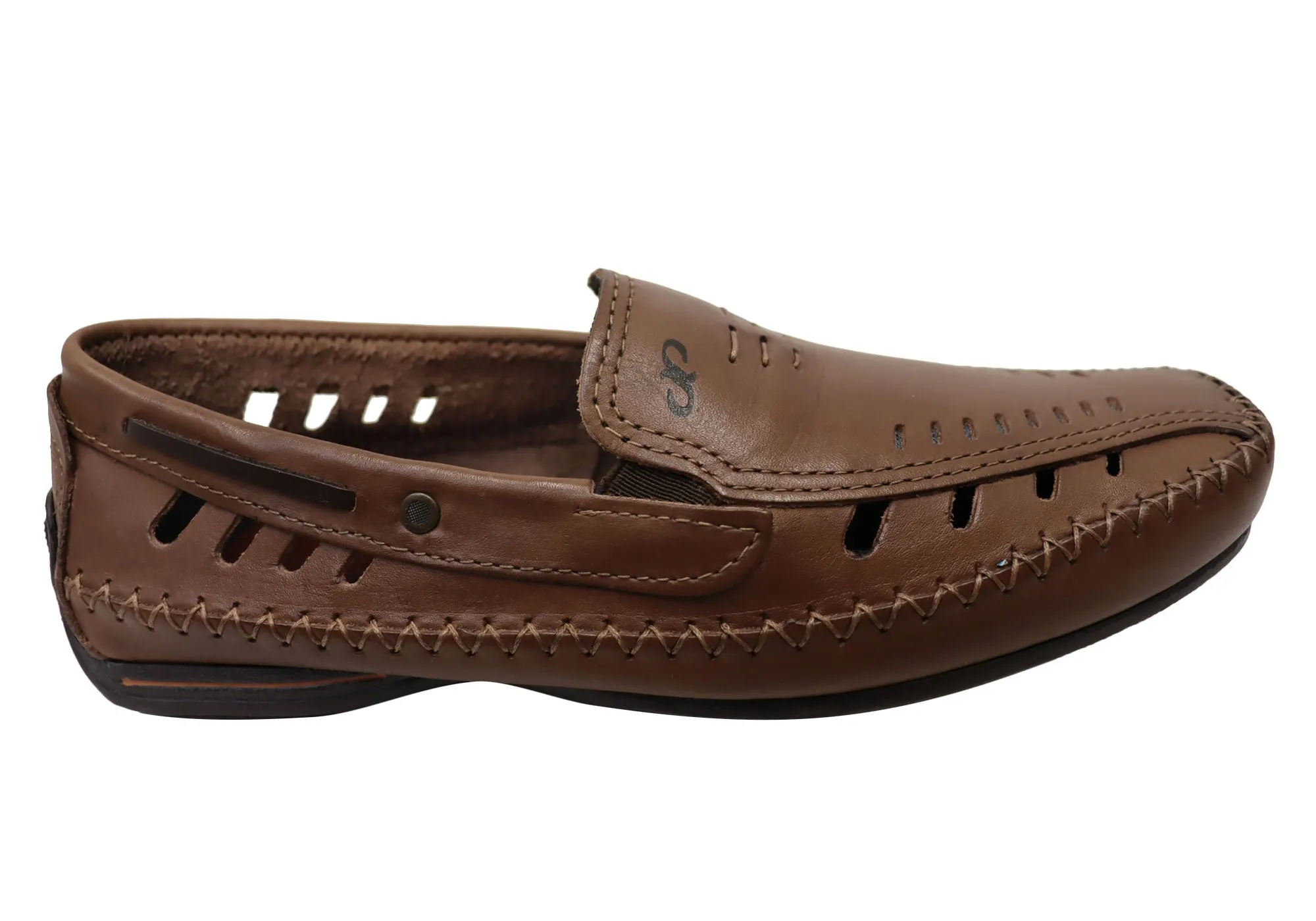Long Stroll Soft Walk Pegada Nigel Mens Comfortable Leather Loafers Shoes Made In Brazil