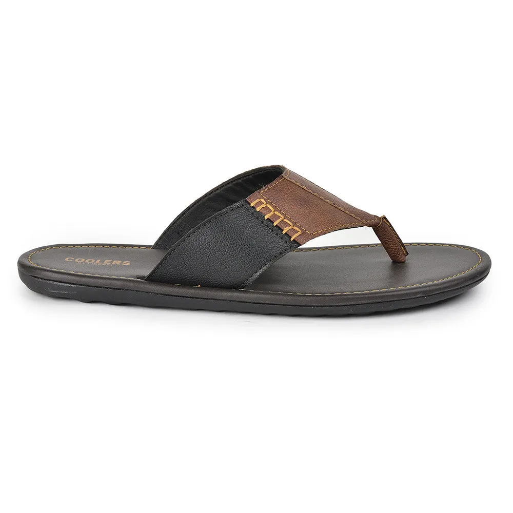 Palm Base Coolers Casual Tan Slippers For Men AVN-13 By Liberty