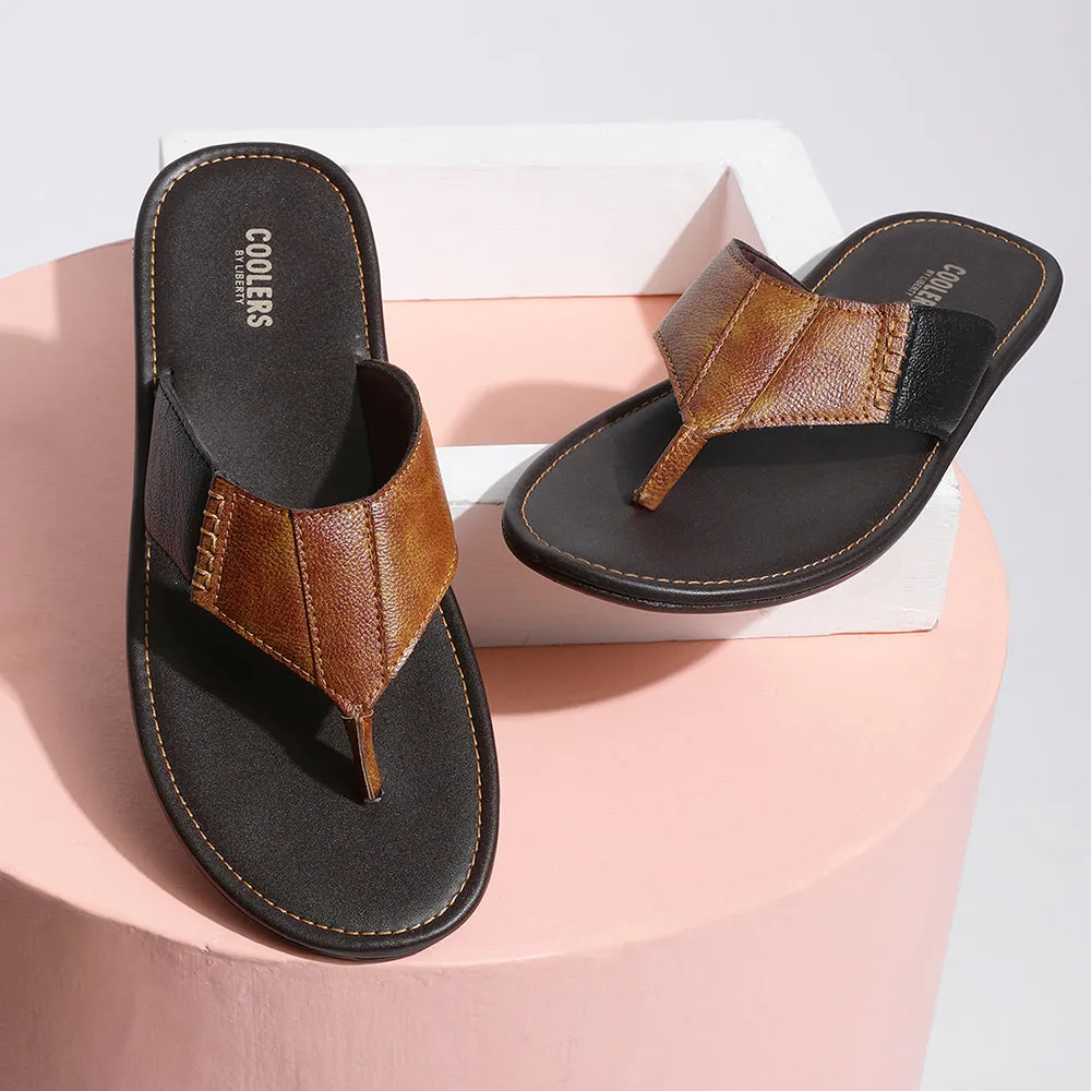 Muscle Aid Coolers Casual Tan Slippers For Men AVN-13 By Liberty