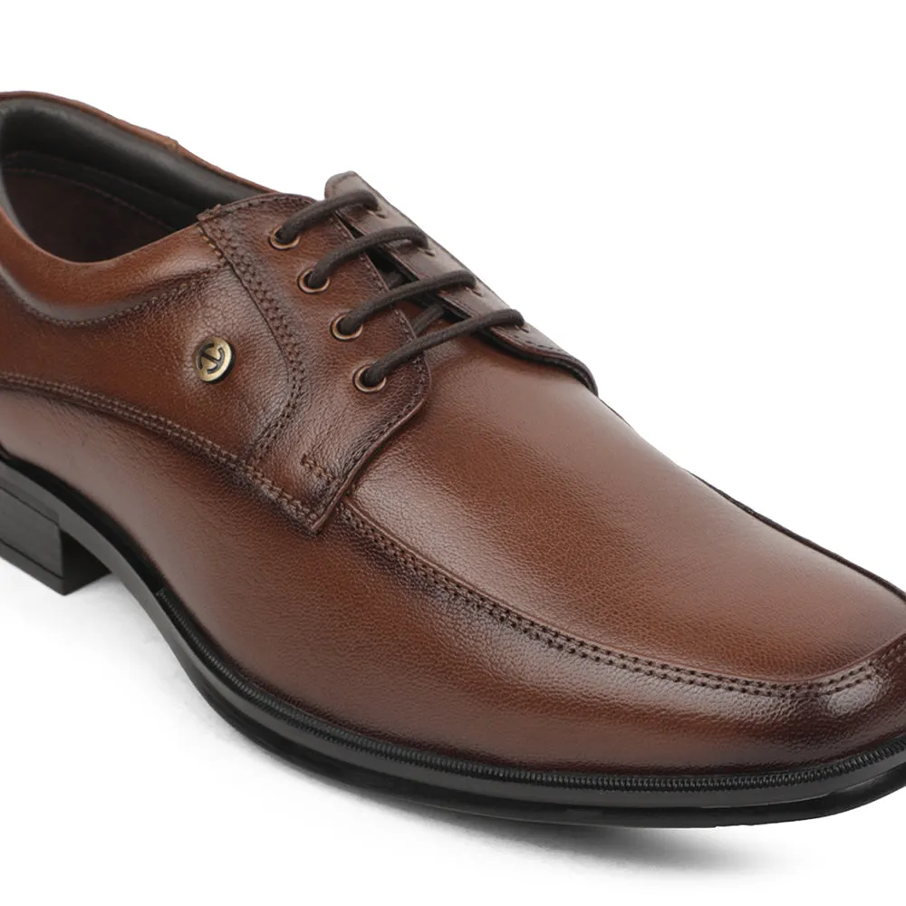 Healers Brown Formal Lacing Derby Shoes For Men UDL-9 By Liberty Odor Resistant