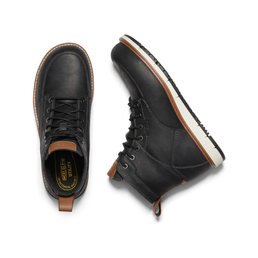 Men's San Jose 6" Boot (Aluminum Toe)  |  Black/Caramel Cafe Effortless Foot Slip Minimal Slide