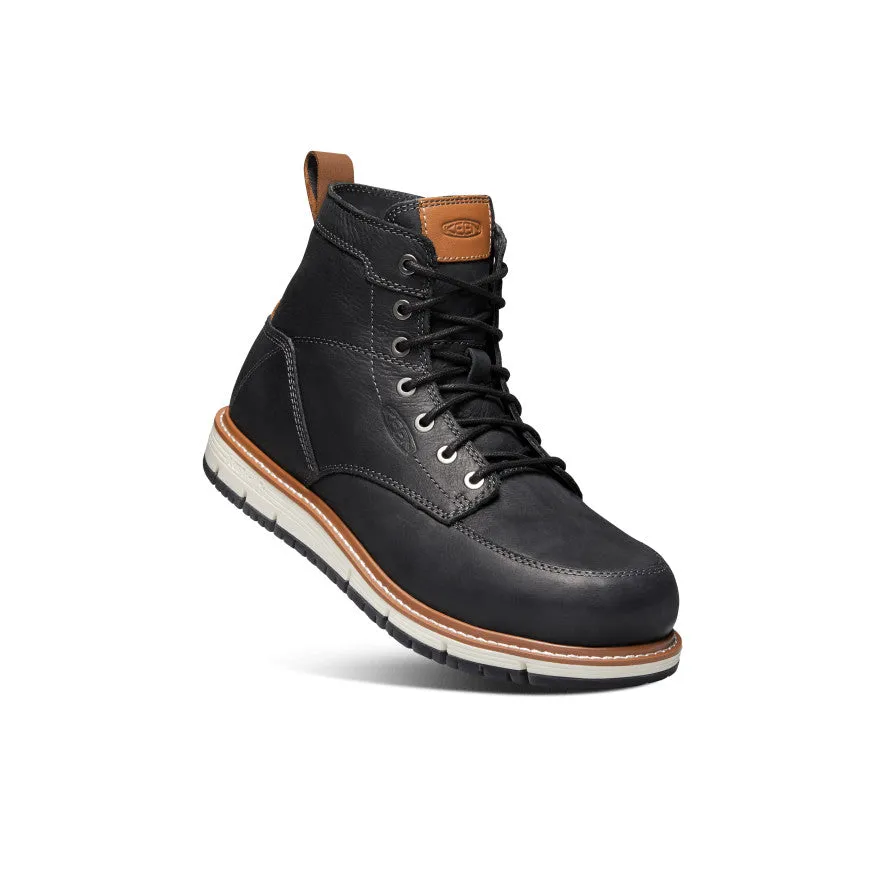 Quick Vibe foldable Men's San Jose 6" Boot (Aluminum Toe)  |  Black/Caramel Cafe