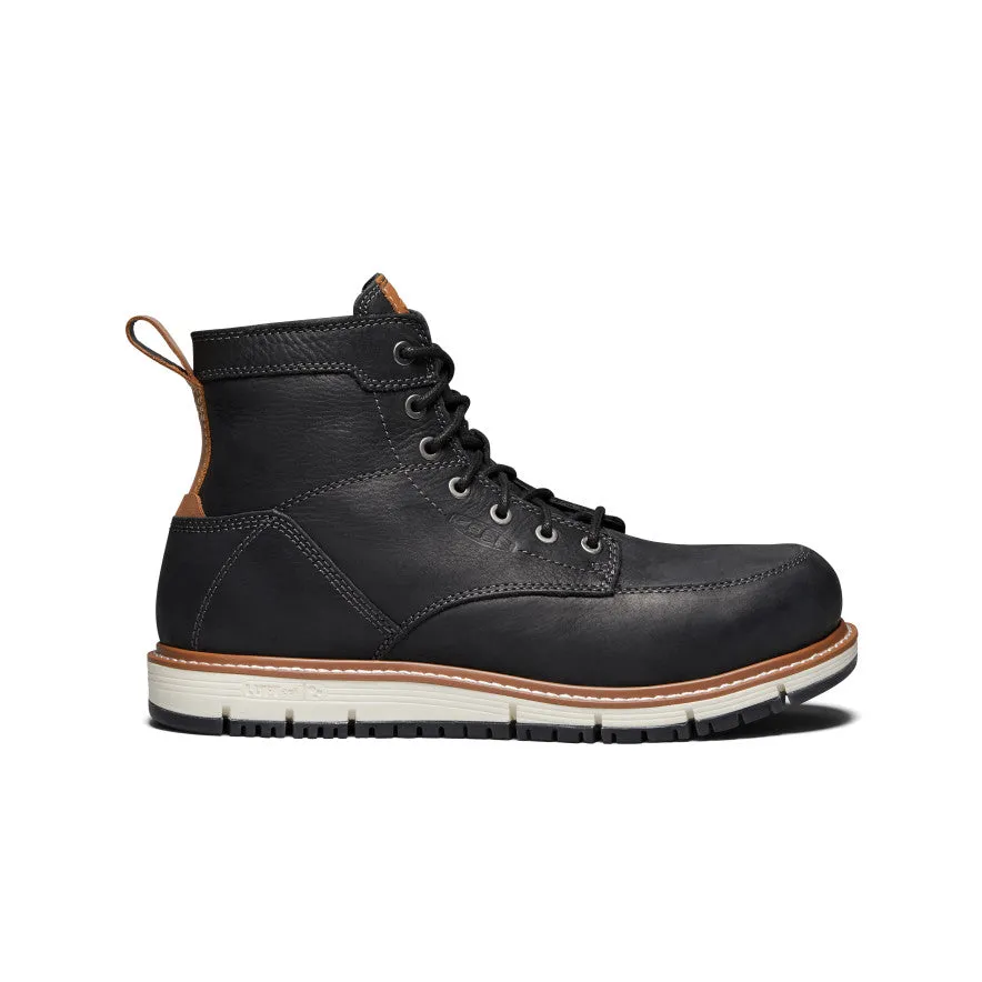 Men's San Jose 6" Boot (Aluminum Toe)  |  Black/Caramel Cafe Comfy Shoes