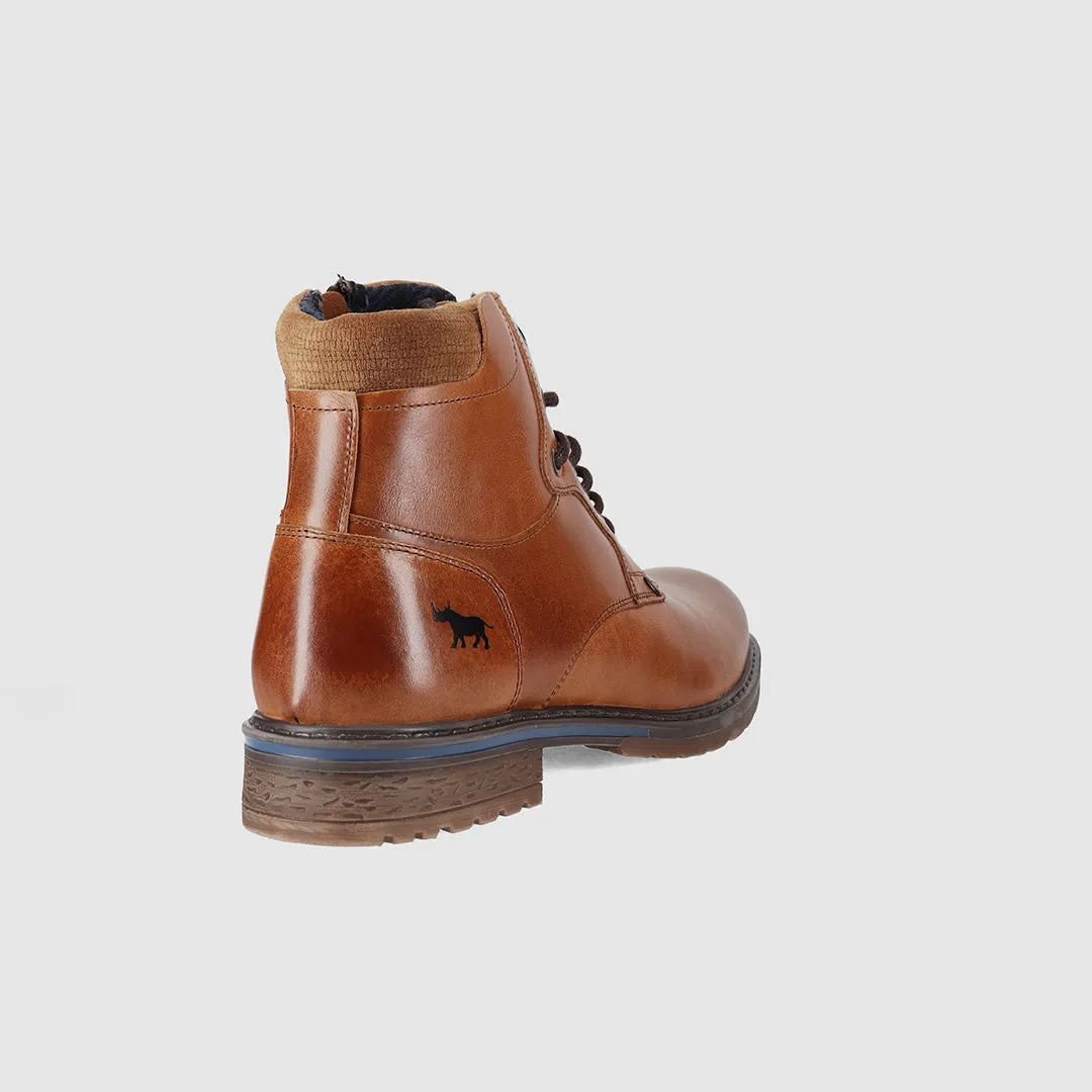 Panama Lace Up Boots Camel Timeless Look