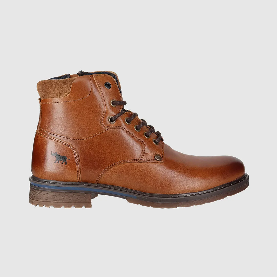 Panama Lace Up Boots Camel Reinforced toe