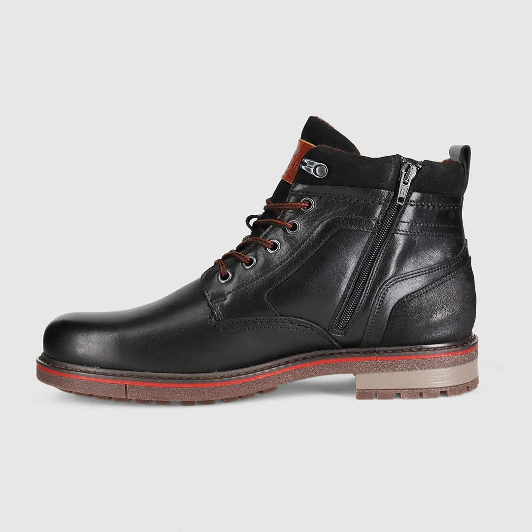 Redback Lace Up Boots Black Cold Ready