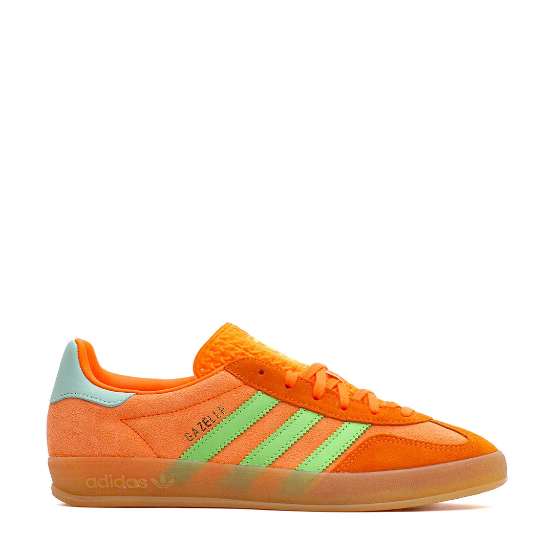 Adidas Women Gazelle Indoor Solar Orange Clear Mint JQ0193 Airport Easy Easy To Clean