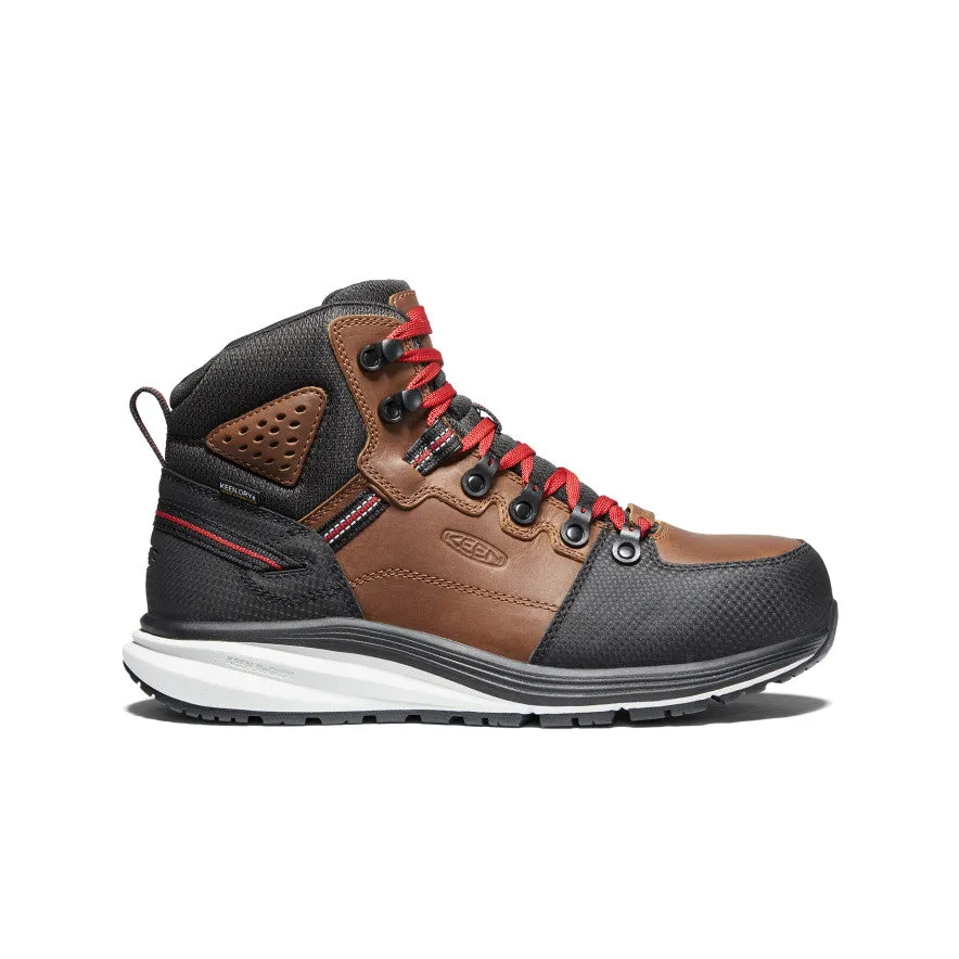 Men's Red Hook Waterproof Boot (Carbon Toe)  |  Tobacco/Black Adjustable lacing