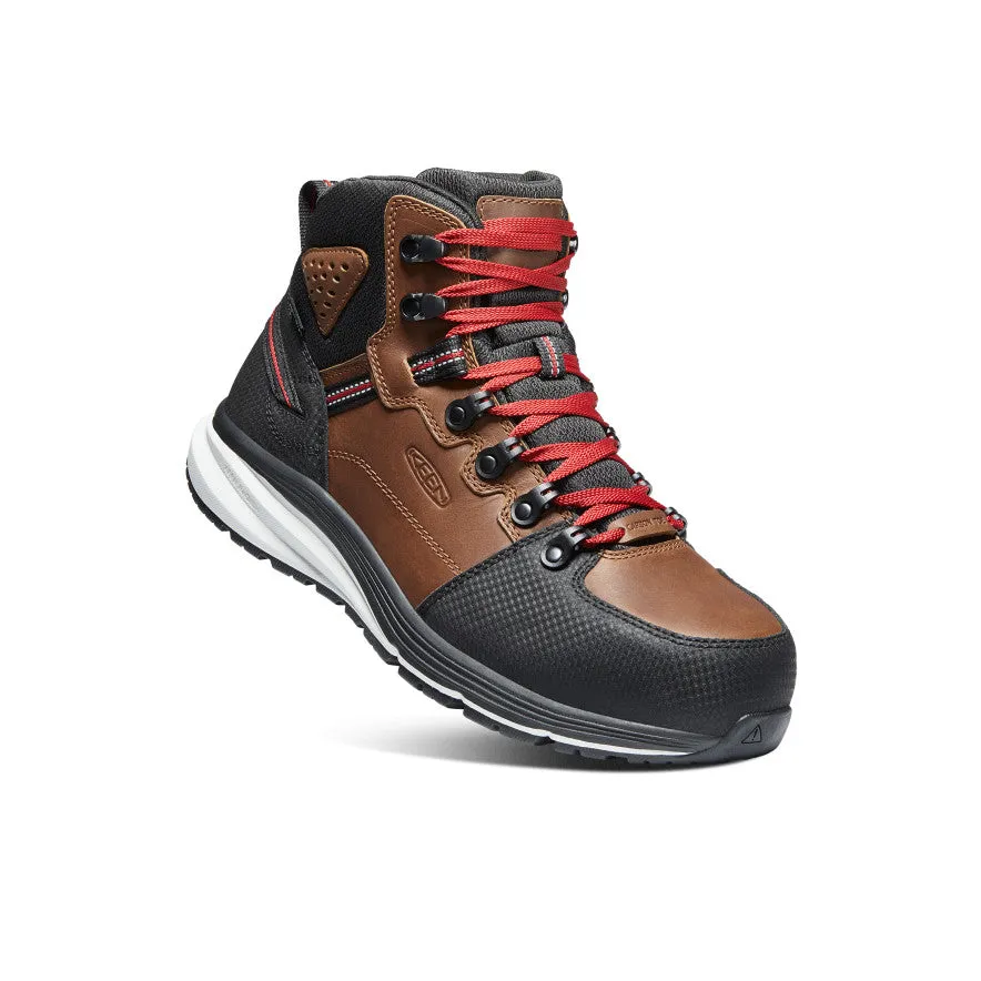 Mid Top Men's Red Hook Waterproof Boot (Carbon Toe)  |  Tobacco/Black