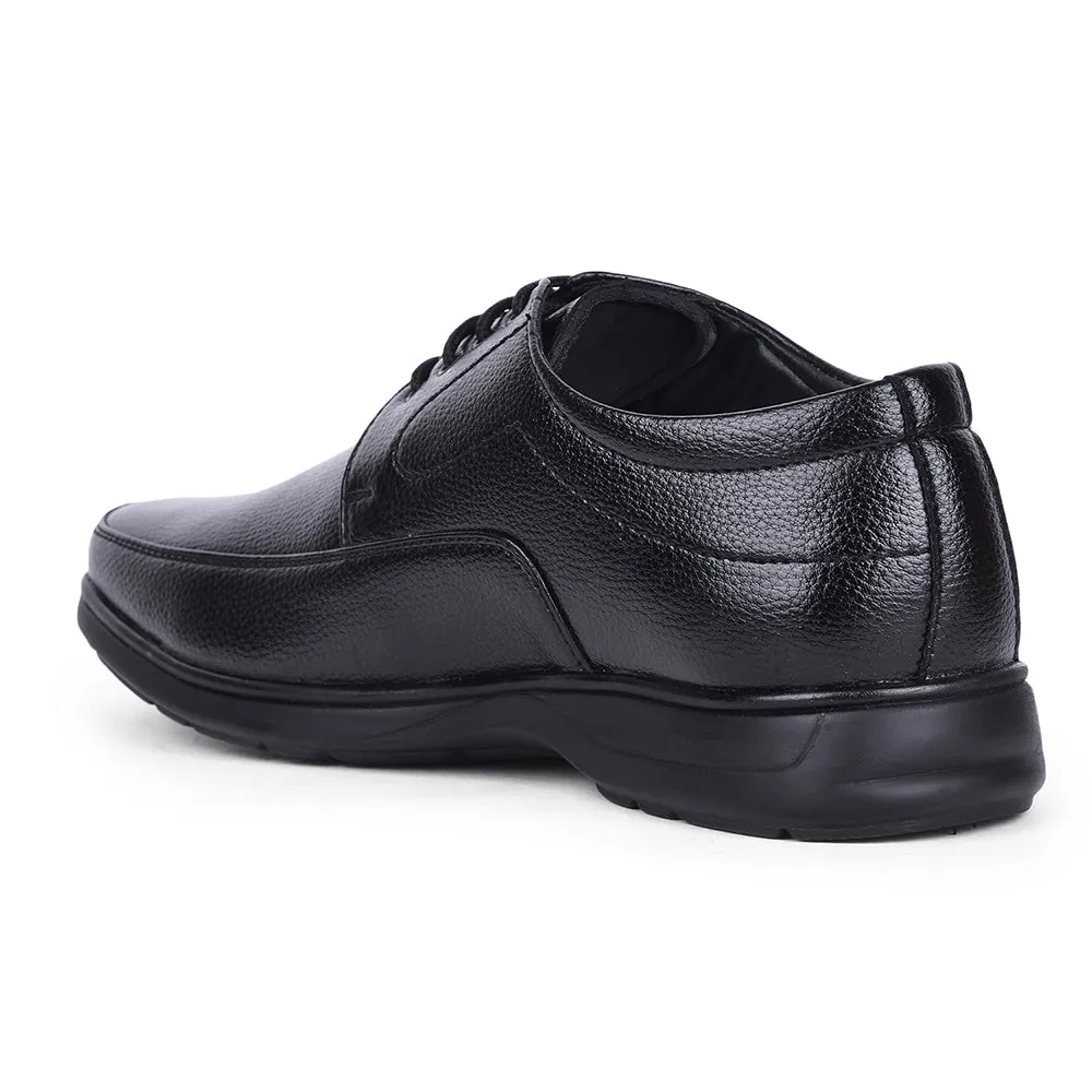 Fortune Black Formal Lacing Derby Shoes For Men HOL-131E By Liberty Groom Match