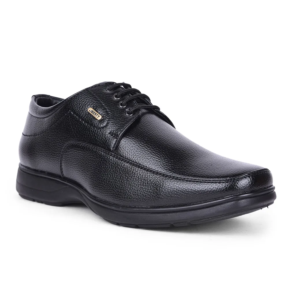 Fortune Black Formal Lacing Derby Shoes For Men HOL-131E By Liberty Lead Step Collector Edition