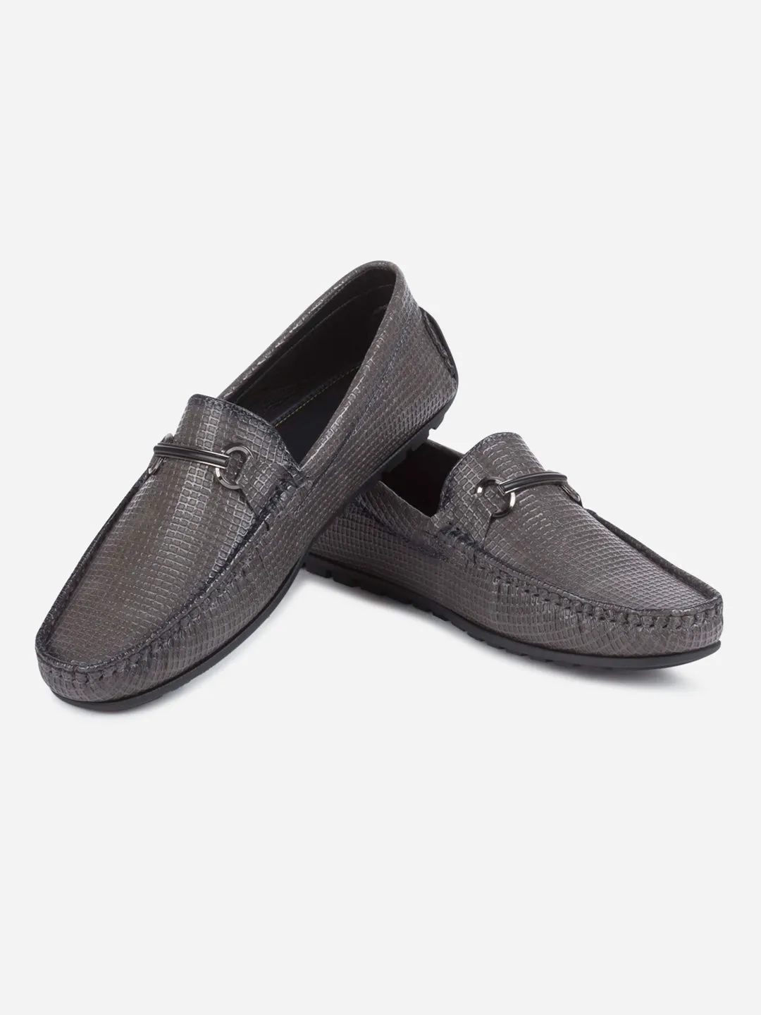 Men's Grey Moc Toe Casual Loafer (IX4108) Fitness