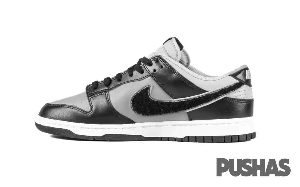 Dunk Low Chenille Swoosh 'Black Grey' (2022) mesh construction Knitted Warm