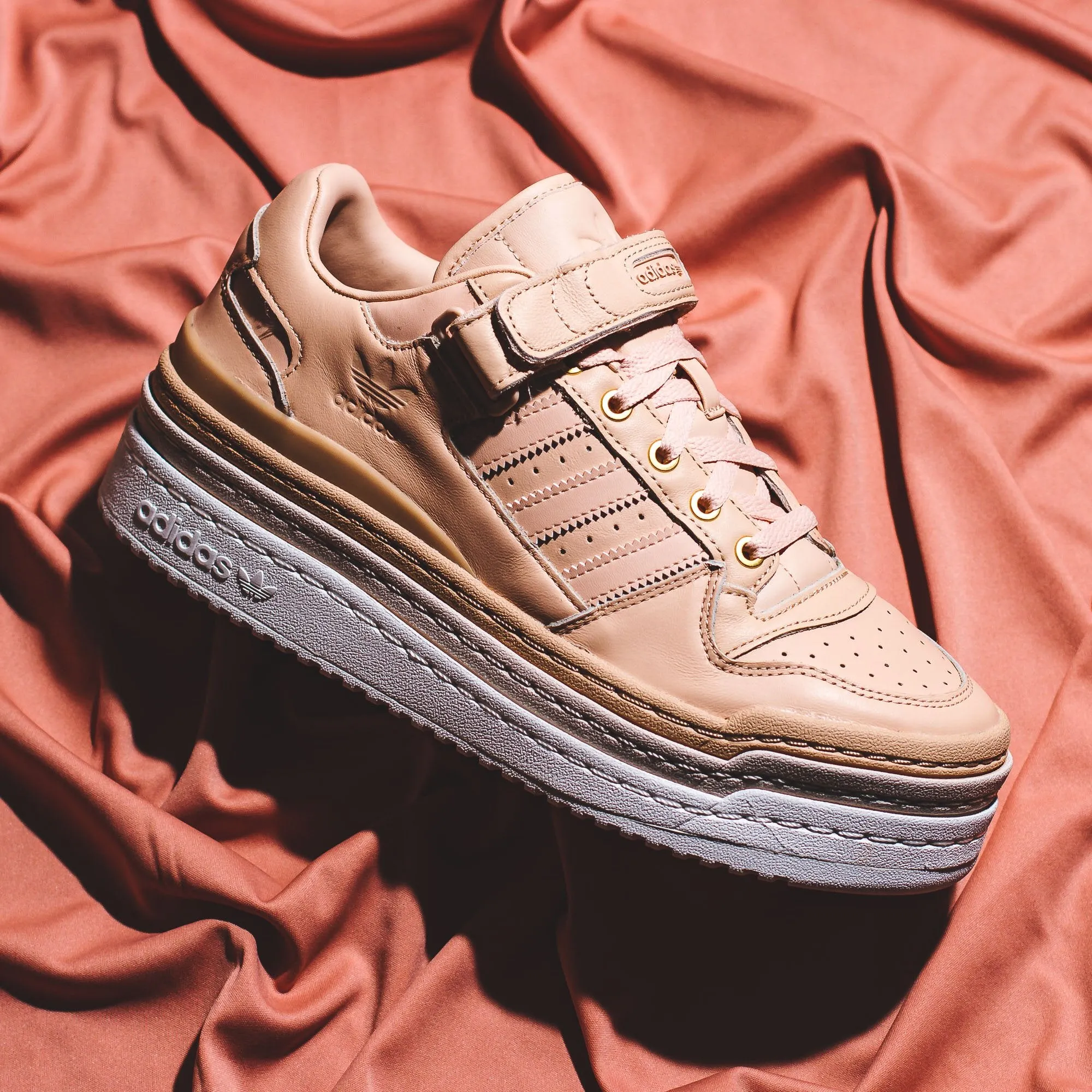 Adidas Originals Women Triple Platform Low Blush White H05052 Hiking Night Glow