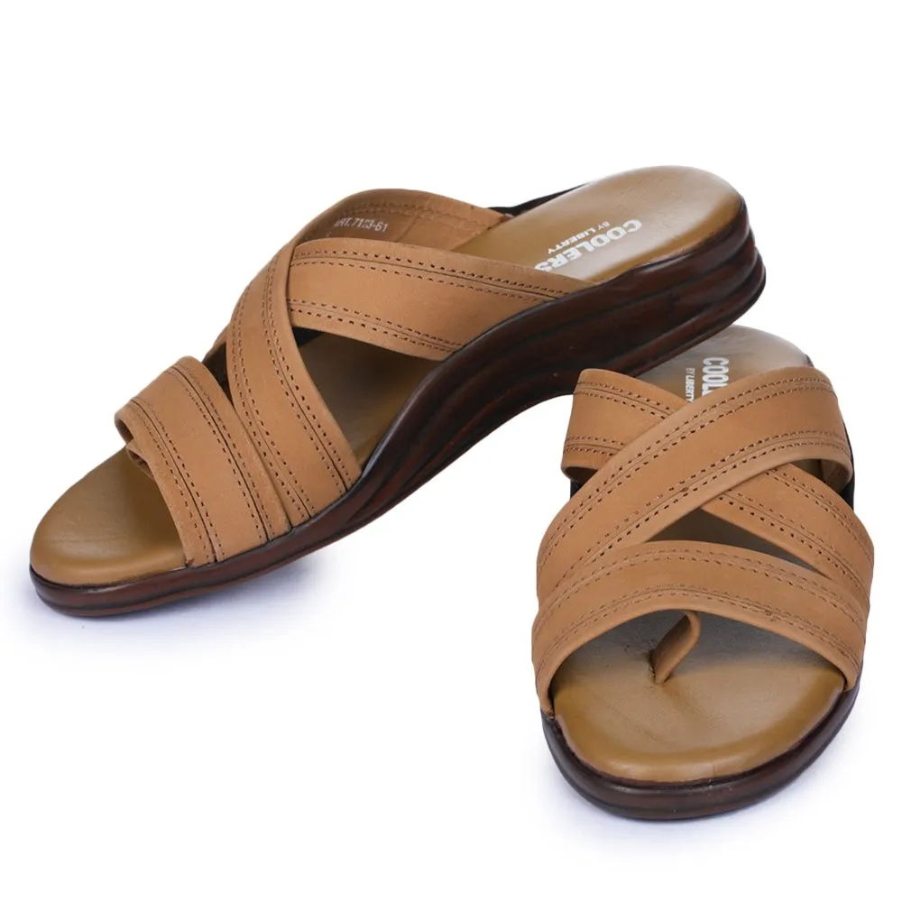 Professional Style Coolers Casual Brown Slippers For Men 7123-61 By Liberty