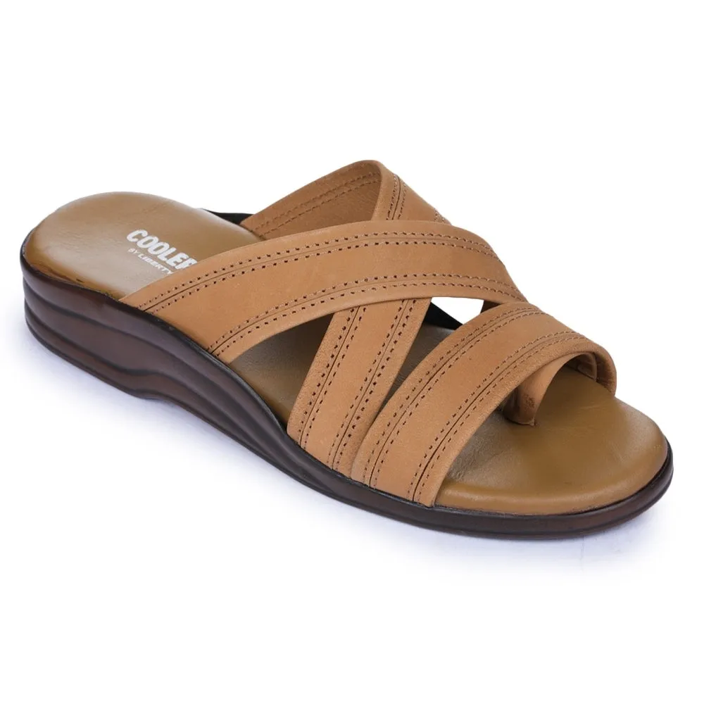 Retro Edge Coolers Casual Brown Slippers For Men 7123-61 By Liberty