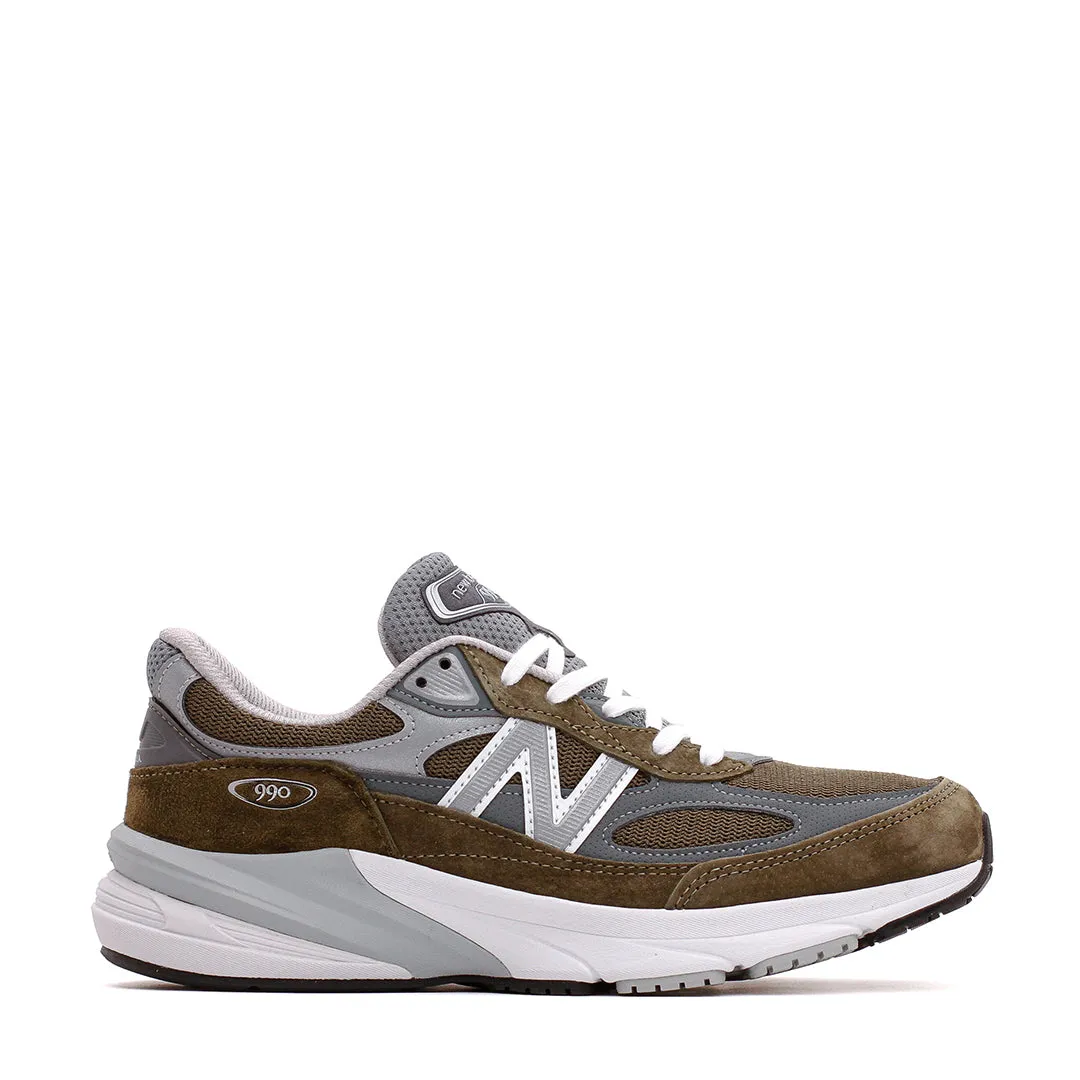 Leather Upper New Balance Unisex Made in USA 990v6 Olive U990OG6
