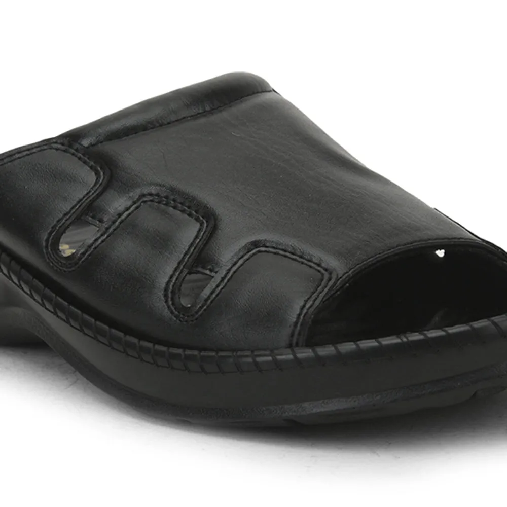 Commute Light Coolers Black Casual Slippers For Men META-2 By Liberty