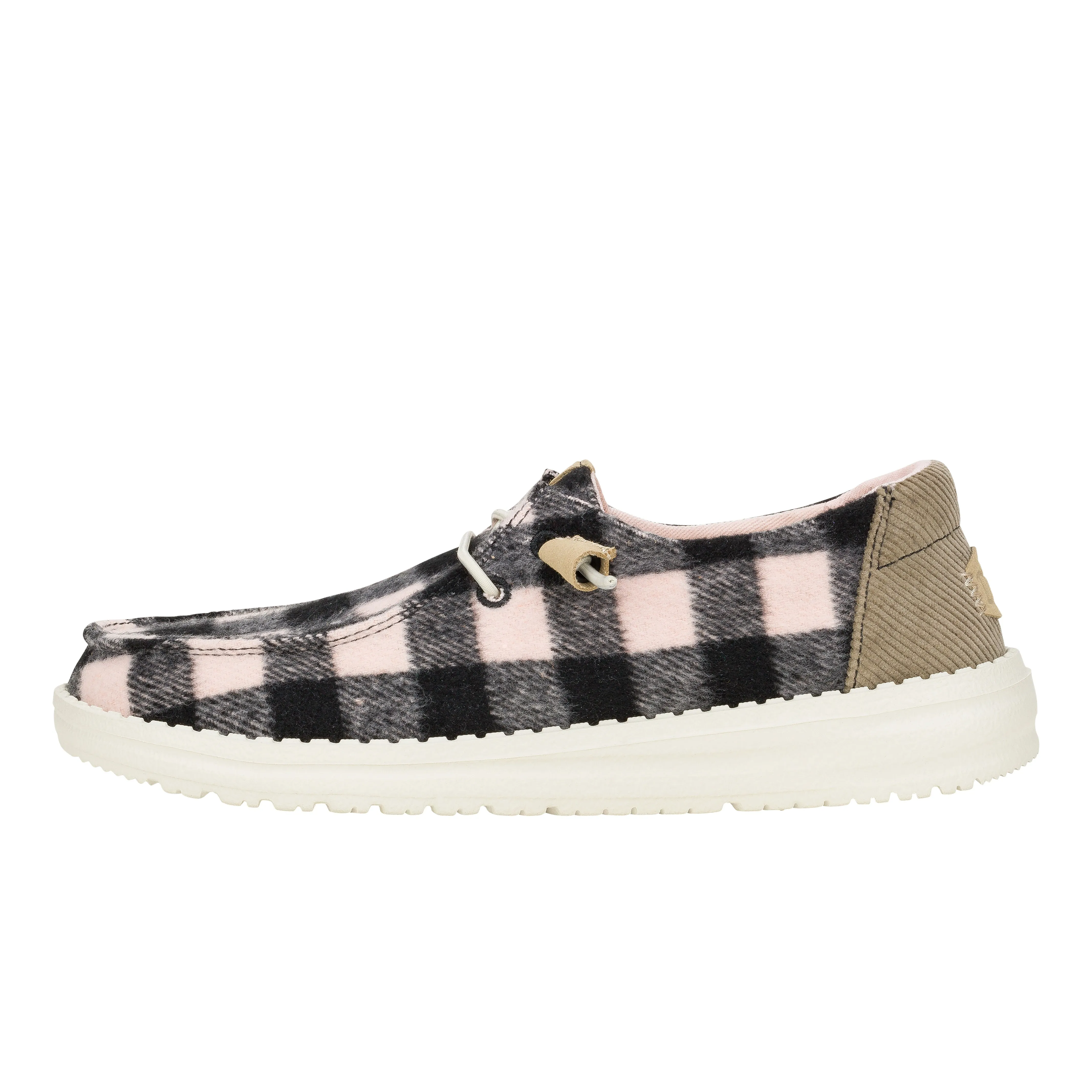 All Day Beach Walk Wendy Buffalo Plaid - Pale Pink/Black