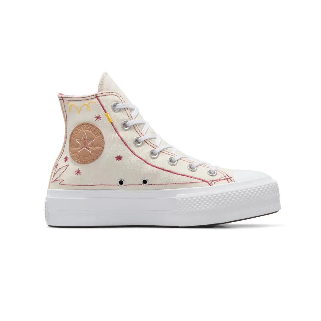 Winter Chill Converse - Women's Chuck Taylor All Star Lift Platform Western Stitch High Top Shoes (A13395C)