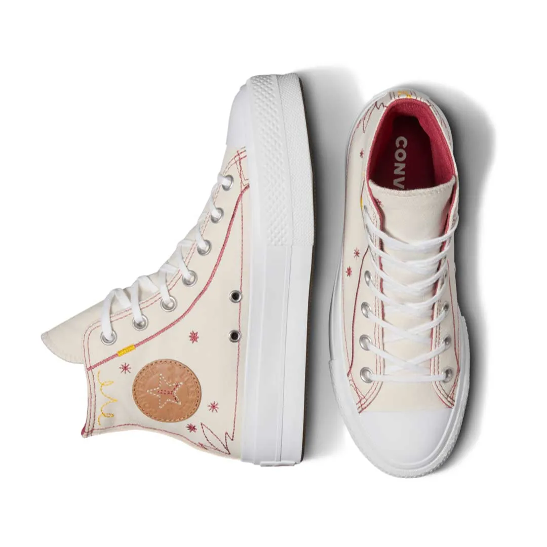 Trendy Converse - Women's Chuck Taylor All Star Lift Platform Western Stitch High Top Shoes (A13395C)