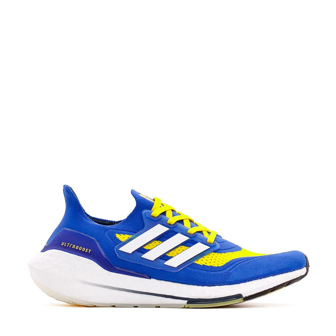 Autumn Tone Adidas Running Men Ultraboost 21 Blue Yellow FZ1926