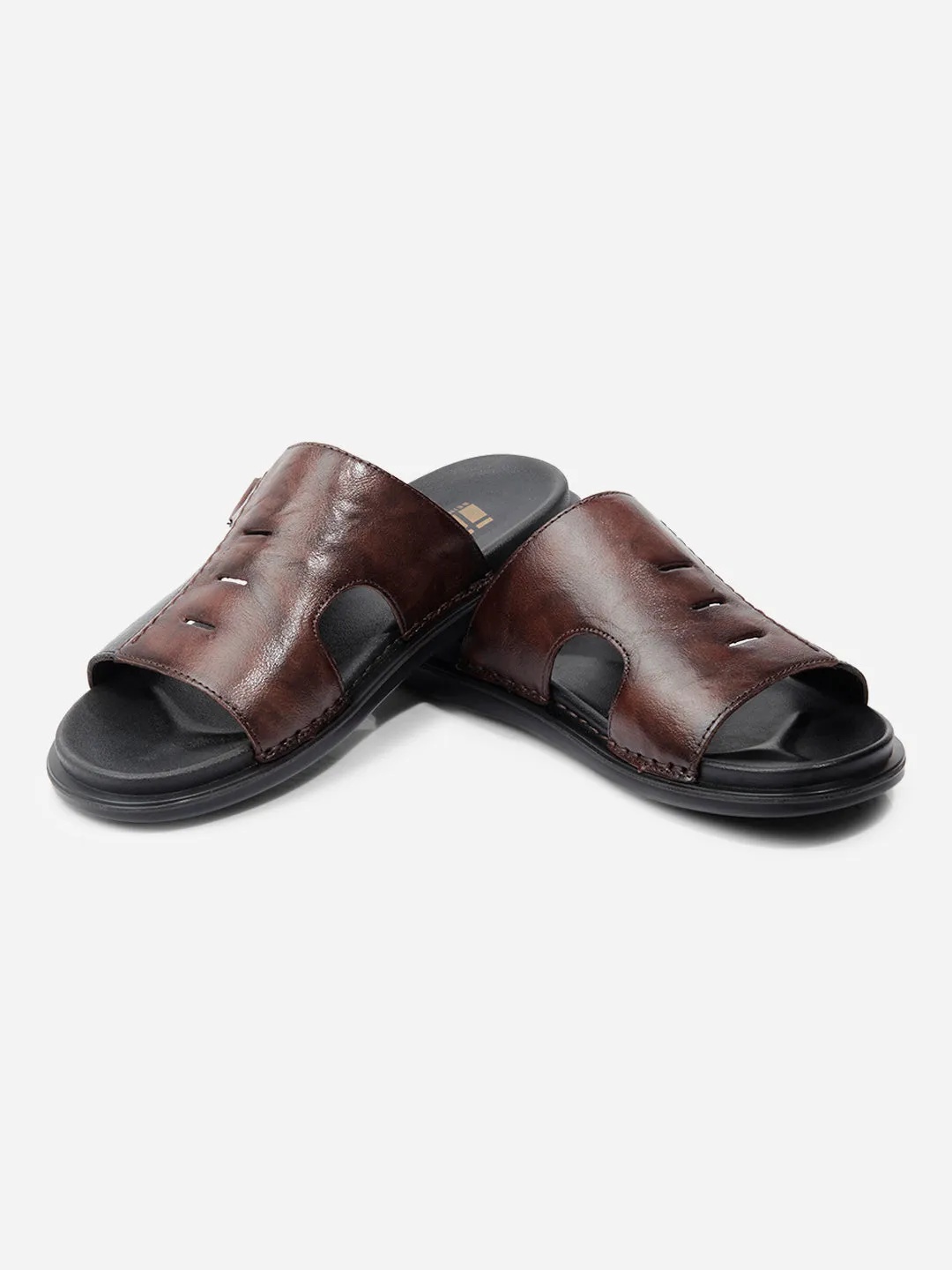 Men Black/Brown Sandal / Slipper (ID4222) Hiking