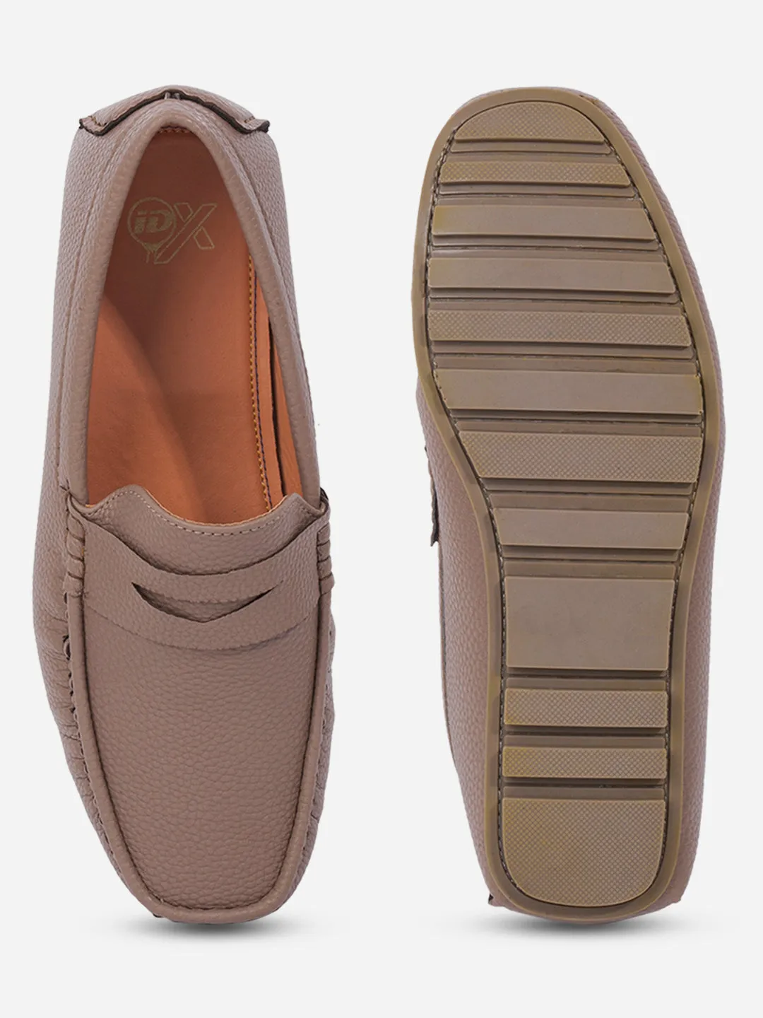 Men's Oak Brown Moc Toe Casual Loafer (IX4110) Calm Tone