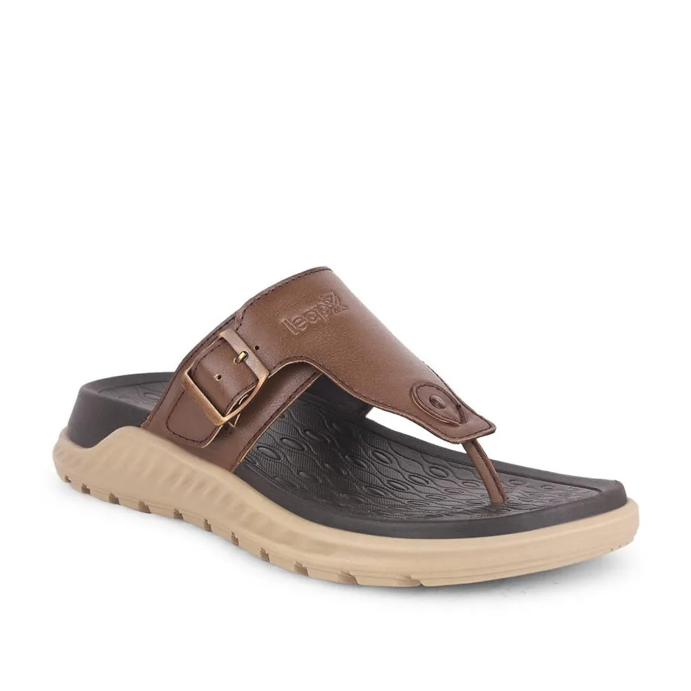 Leap7x Tan Casual Slippers For Men CHARLY-1E By Liberty Yacht Party