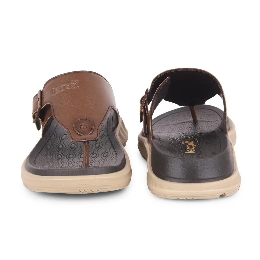 Leap7x Tan Casual Slippers For Men CHARLY-1E By Liberty Comfort Flex