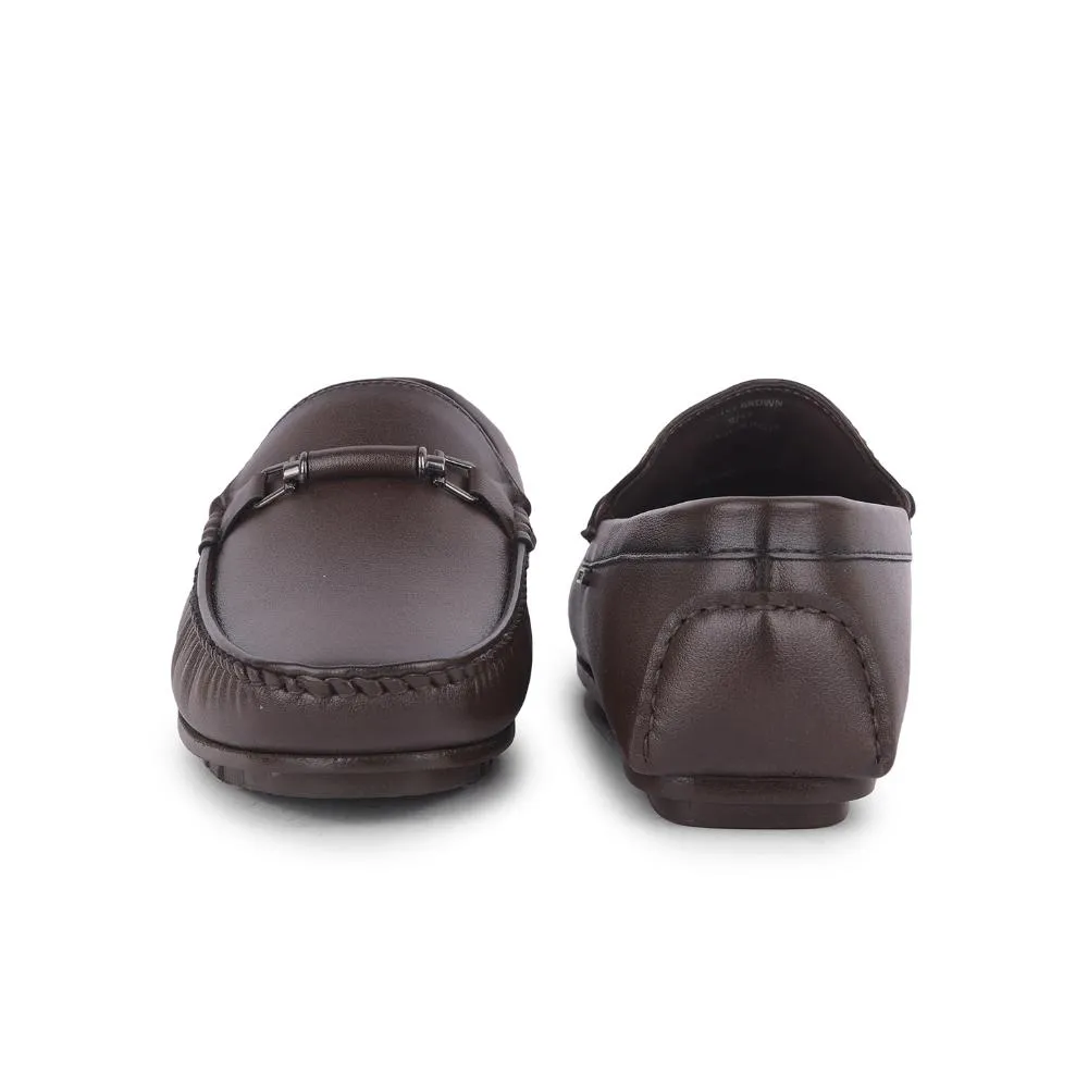 Line Fit Leather Lining Fortune By Liberty Mens VCL-107 Brown  Formal Loafers