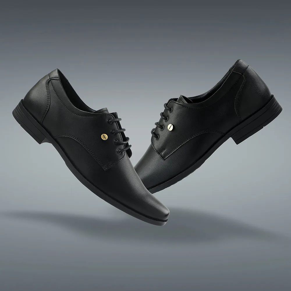 Fortune Black Formal Lacing Derby Shoes For Men BENSTOCK1E By Liberty Groom Style