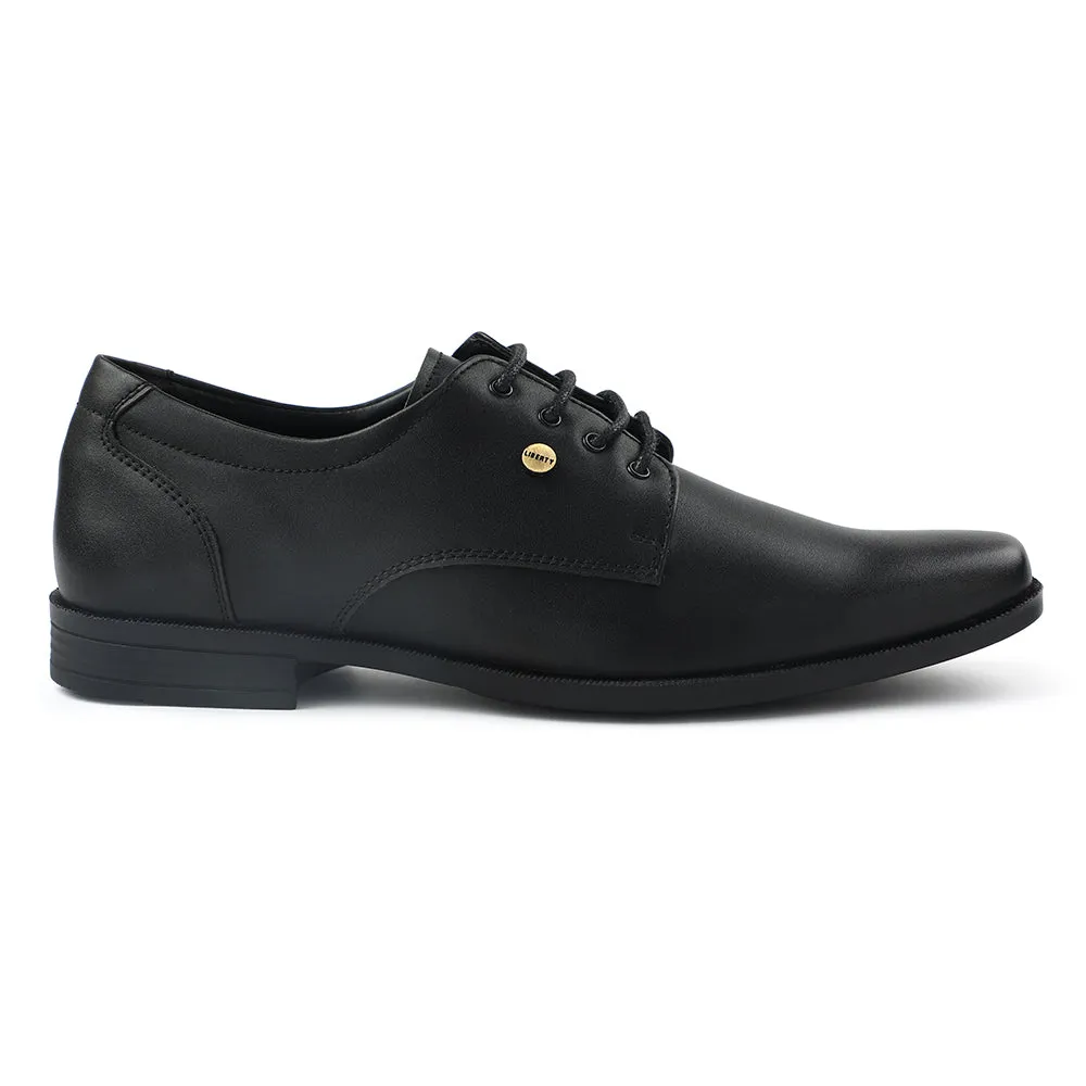 Fortune Black Formal Lacing Derby Shoes For Men BENSTOCK1E By Liberty Coastal Cool Low Heel