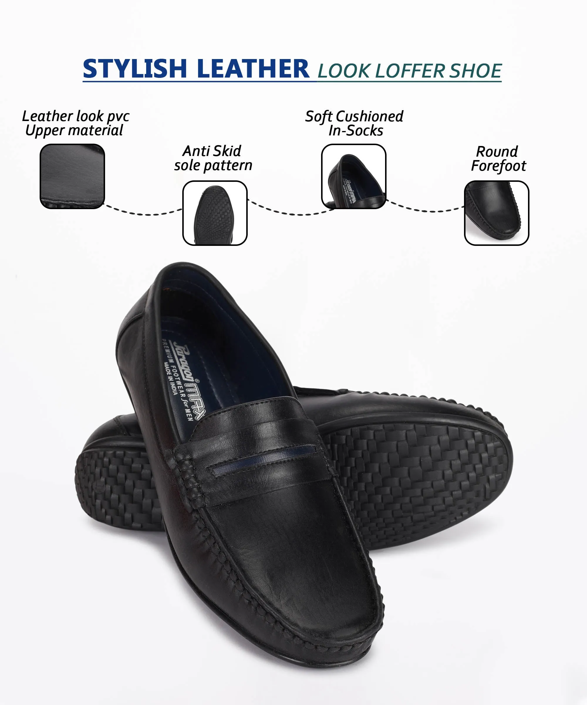 Simple Match Monochrome Style Paragon K11238G Men Formal Shoes | Corporate Office Shoes | Smart & Sleek Design | Comfortable Sole with Cushioning | Daily & Occasion Wear