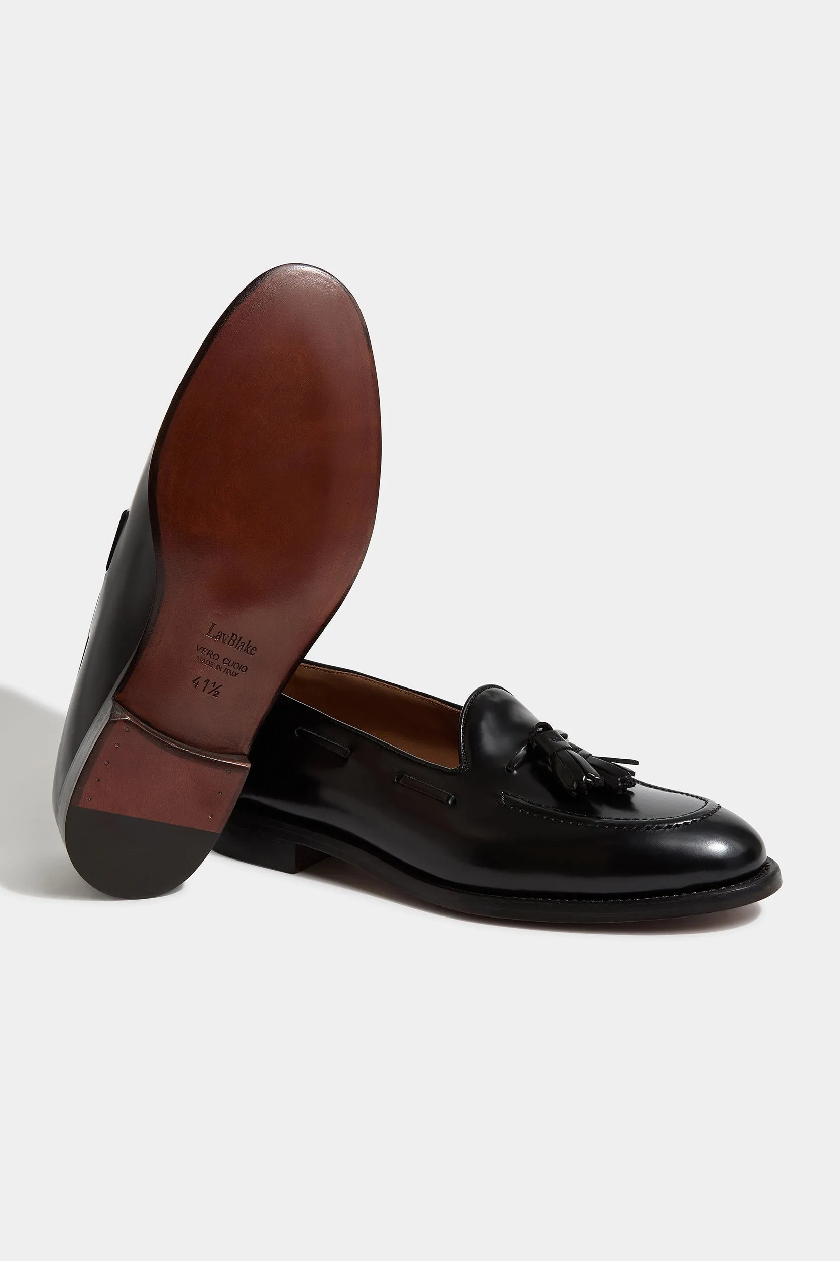 Breath Motion Black tassel loafers - Made In Italy