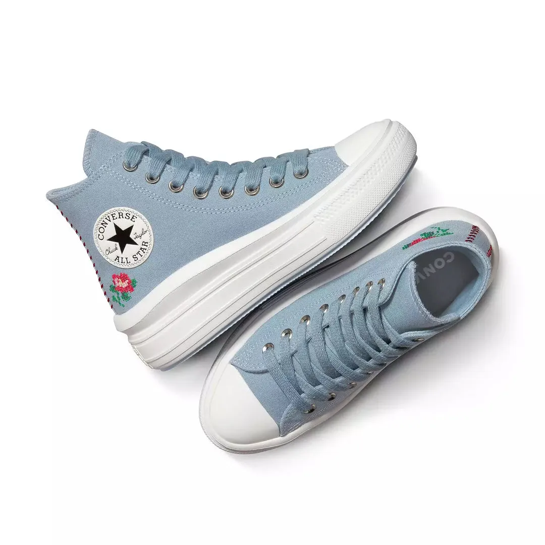 Converse - Women's Chuck Taylor All Star Move High Top Shoes (A12571C) Ocean Edge Anti Odor Urban Stroll