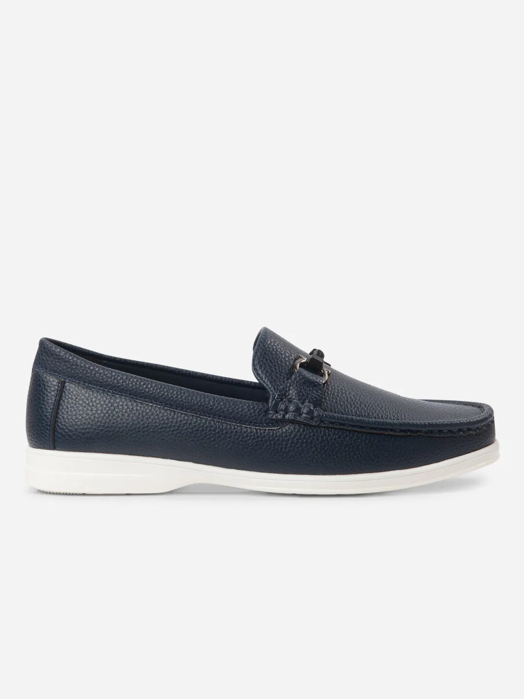 Beach Vibe Men's Navy Moc Toe Casual Loafer (IX4107)