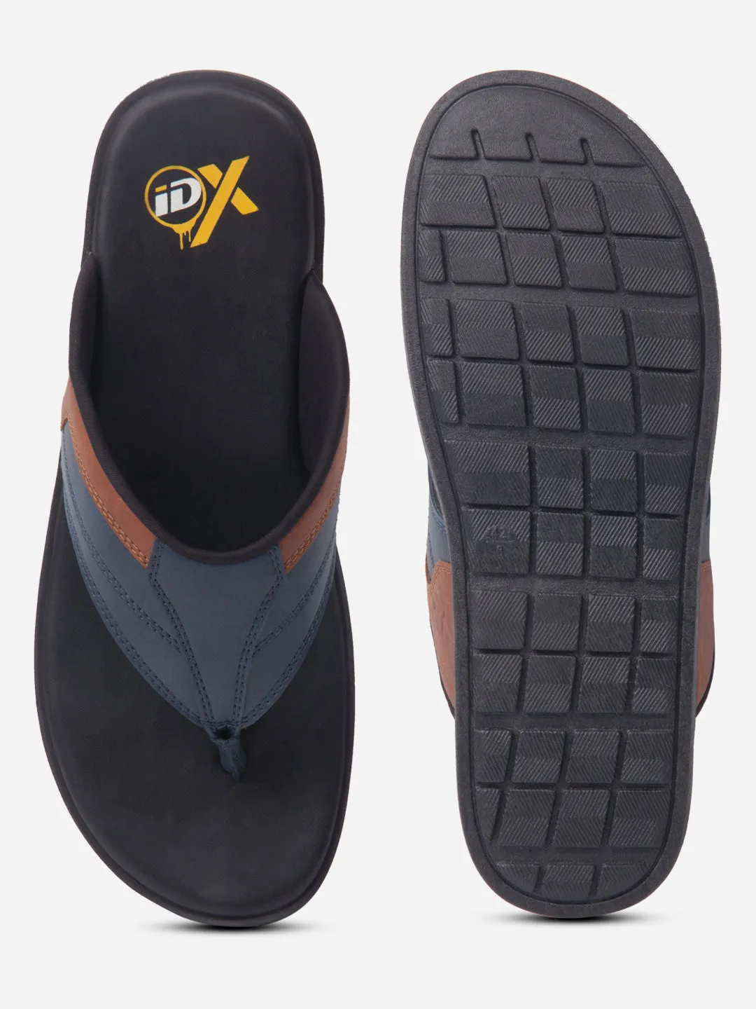 Men's Navy/Tan Thong Style Sandal (IX5015) Retro Mood