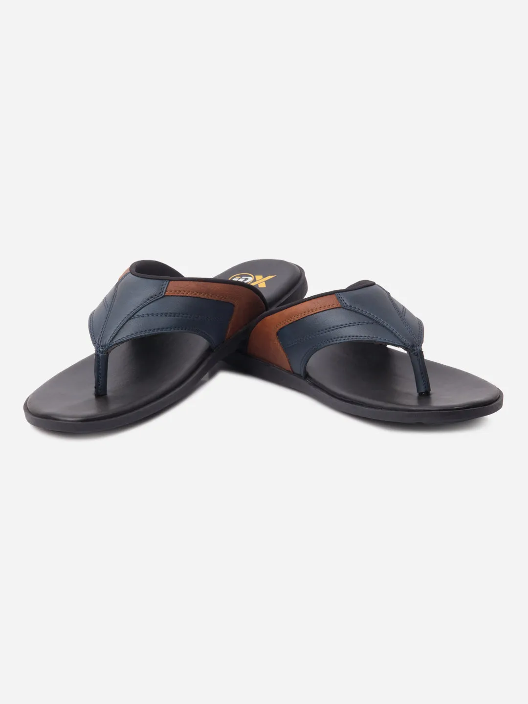 Men's Navy/Tan Thong Style Sandal (IX5015) Soft
